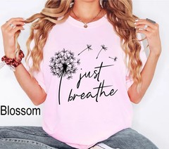 Just Breathe Meditation Comfort Tee Relaxing Yoga Zen
