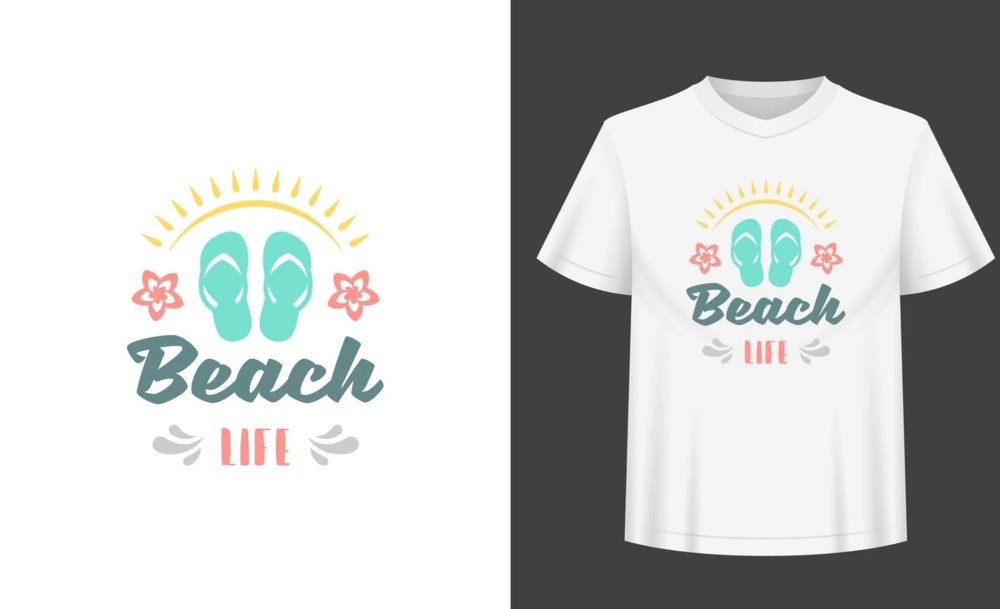 Men’s Beach Life Graphic T-Shirt Tropical Beach Summer Vacation T-Shirt