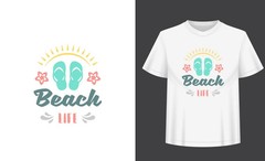 Men’s Beach Life Graphic T-Shirt Tropical Beach Summer Vacation T-Shirt