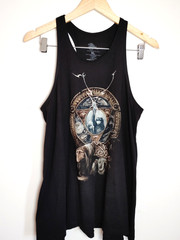 The Dark Crystal Poster Girl Racerback Black XL Tank Top Grunge Gothic Athletic