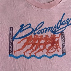 Vintage 1989 Nike Bloomsday Marathon Finisher Graphic T Shirt Pink Size Medium