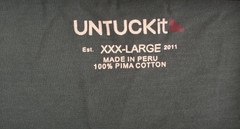 Mens UnTuckit EcoSoft Pocket Tee T Shirt Pima Cotton Crewneck Teal Sz XXX Large