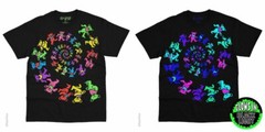 GRATEFUL DEAD-SPIRAL BEARS BLACKLIGHT-GLOW N BLKLT-SHIRT S-M-L-XL-2X,3X Garcia