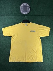 Vintage Old Navy Shirt Mens Sz M Yellow Box Script Logo Sport Athletic 90s y2k