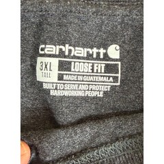 Carhartt Mens 3XL Tall Loose Fit Long Sleeve T-Shirt Gray Orange TK0231-M