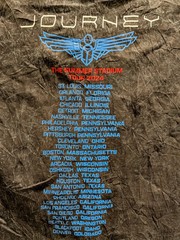 Journey 2024 Summer Stadium Tour T-Shirt Mens 2XL Black Acid Wash Concert Tee