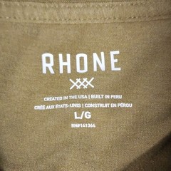 Rhone Men’s Large Reign Long Sleeve Performance T Shirt Gold Fusion Anti Odor
