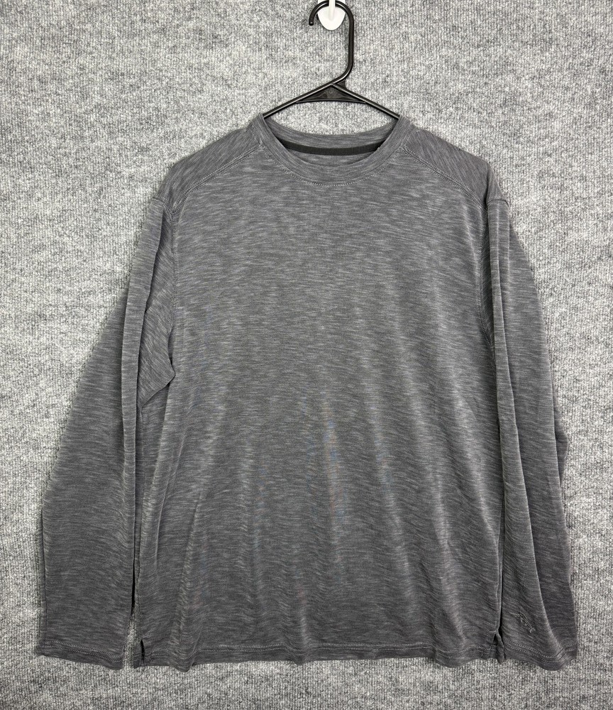 Tommy Bahama Shirt Mens Medium Gray Long Sleeve Crewneck Modal Jersey Knit