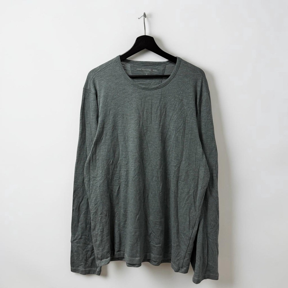 John Varvatos Long Sleeve T-shirt Men’s Size: XL Gray Light Weight Thin Designer