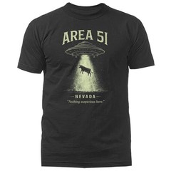 Area 51 UFO Alien Abduction Cow Nevada Sci Fi Humor T-Shirt