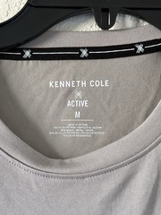 Kenneth Cole Medium Active Tech T-Shirt Mountain Rock Gray Stretch $49