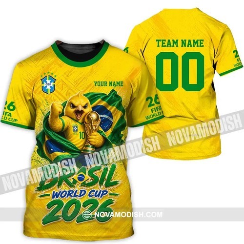 Unisex Shirt – Custom Brasil World Cup 2026 3D Shirt