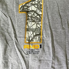 Vintage AND1 Shirt Youth Boys Extra Large XL Gray Basketball Y2K T Tee Long