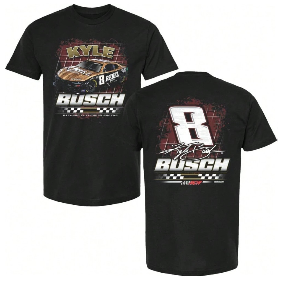 Checkered Flag Sports Kyle Busch Rebel 2-Spot Nascar Racing T-Shirt New
