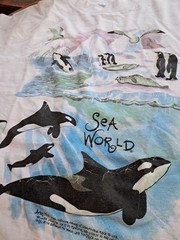 Vintage Single Stitch Seaworld Graphic Shirt 80s? Use Measurements Probably Larg