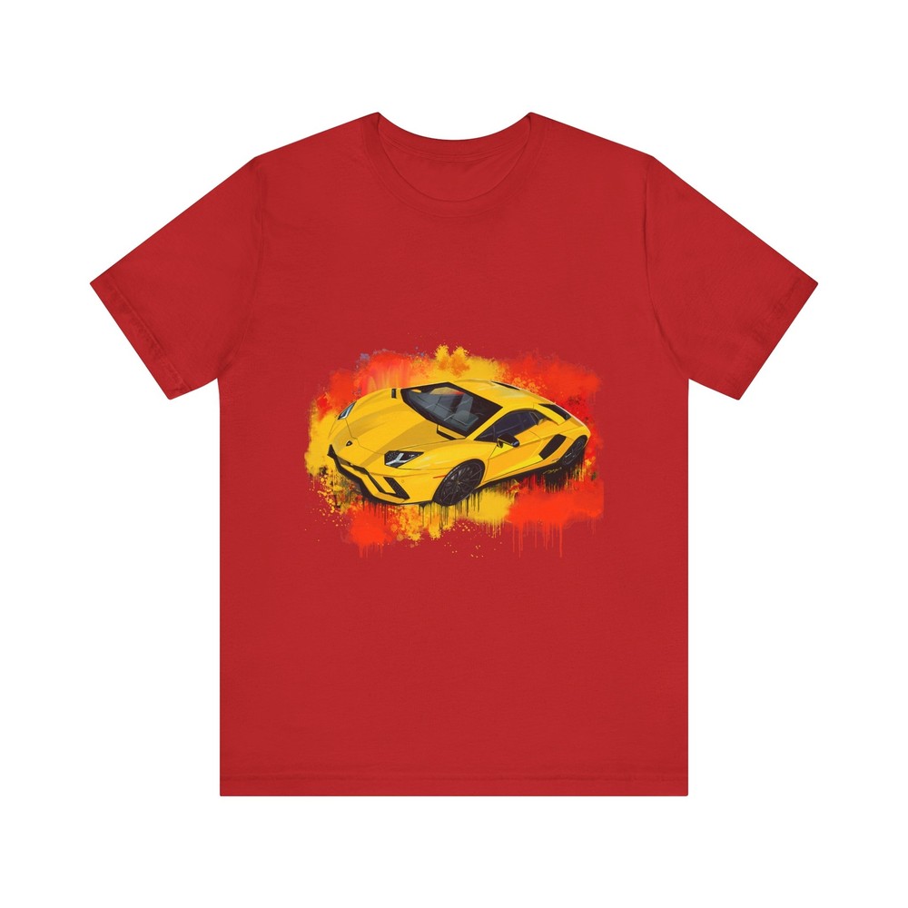Yellow Lamborghini Aventador T-shirt Unisex Jersey Short Sleeve
