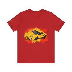 Yellow Lamborghini Aventador T-shirt Unisex Jersey Short Sleeve