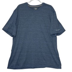 G.H. Bass & Co Mens 2XL Blue Performance T Shirt Stretch Short Sleeve Crew Neck