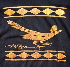 Vtg 1990 Arizona Tourist T Shirt USA/Single Stitched “Copper Foil” Bird Print 🏜