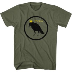 Train Black Crow With Crown Men’s T Shirt 90’s Rock Band Music Merch