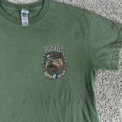 United States Marine Corps Shirt Mens Medium Green Semper Fidelis USMC Military