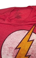 DC Comics The Flash Logo T Shirt Mens M Red Distressed Graphic Tee