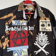 Levellers Shirt Size XL Custom Long Sleeve Black Folk Punk Stage Handmade