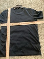Uniqlo Black T-Shirt Size Large Basic Crew Neck Cotton Polyester