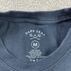Dark Seas T-Shirt Mens Medium Black Shark Captain Graphic Short Sleeve Tee MMIX