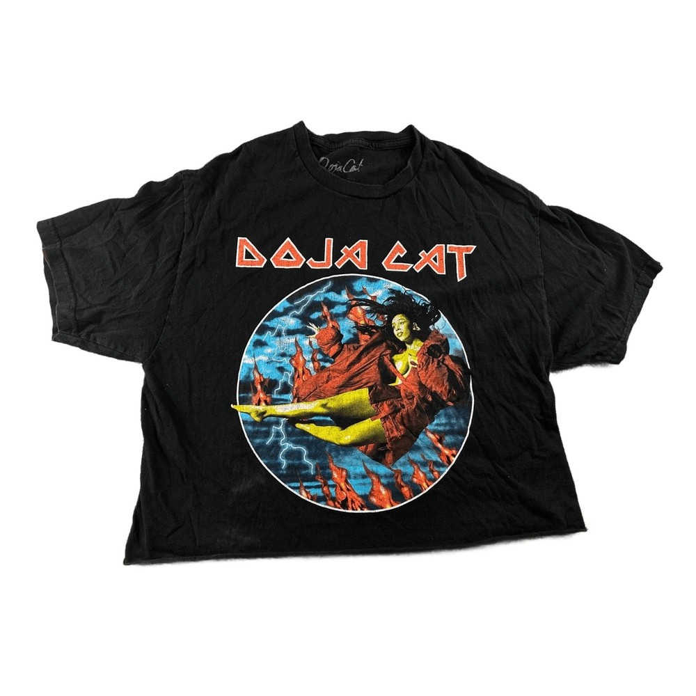 Doja Cat T-Shirt Men’s L Black Lightning Planet Her Cotton Music Concert Urban