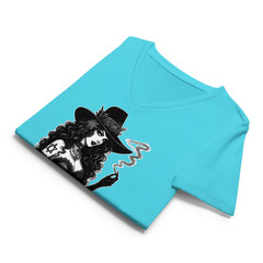 Jewitch Shirt WOMENS V NECK Shirt Jewish Witch Jewish Goth Shirt Hanukkah
