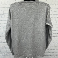 Vince Henley T Shirt Long Sleeve Cotton Heathered Gray Mens XL X-Large