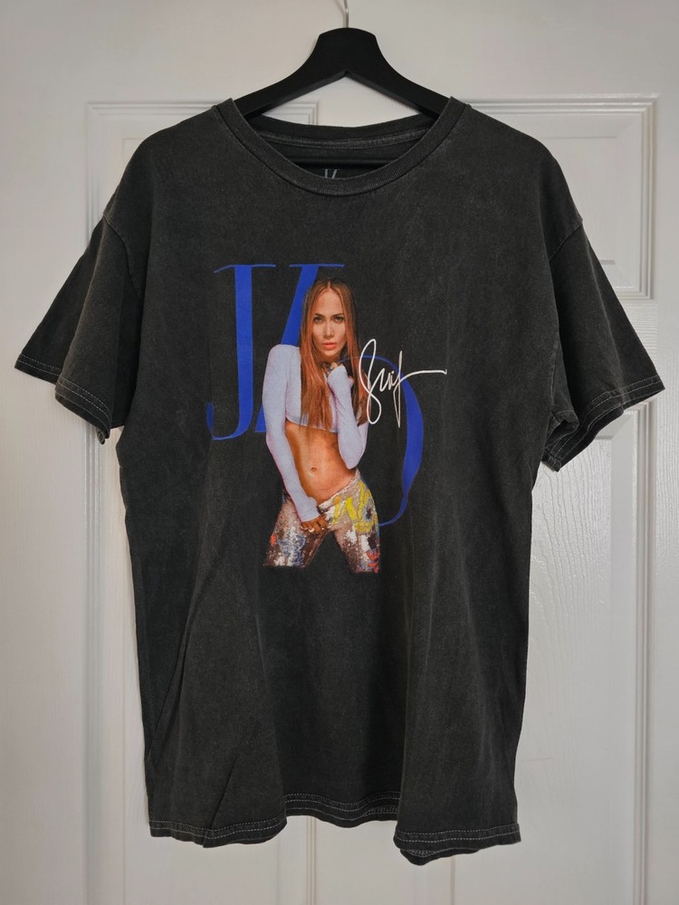 Offical Jennifer Lopez JLO Y2K Graphic T-Shirt Size M/L Vintage Wash RN 93846
