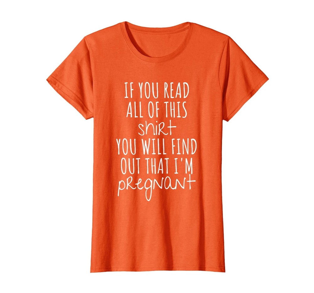 Funny Pregnancy Announcement Tee for Women, Orange, Size XX-Large T-Shirt