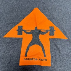 Men’s – Short Sleeve T-shirt -Sz XL Gray – Weightlifting -ELITE FTS -Cotton