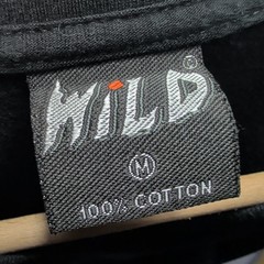 Wild Men’s Bear Graphic T-Shirt Size M Black Blue Wildlife Animal Print Tee