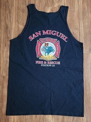 San Miguel Fire Station Tank Top T-Shirt Sz Large Station 23 Granite Hills Tee