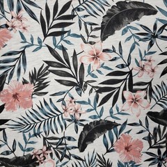 FREE PLANET Hibiscus Floral Organic Cotton Short Sleeve Tee Shirt SIZE MEDIUM