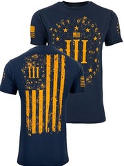 Howitzer Style Men’s T-Shirt PATRIOT Navy Military Grunt MFG S -5XL