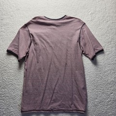 Mecca USA Shirt Mens XL Red Striped V-Neck Chest Pocket Zipper Tee Cotton Jersey