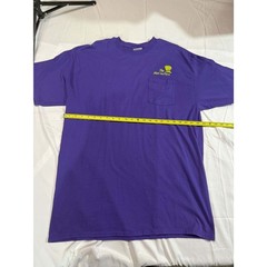 Port & Company Men’s 2XL Purple Pocket Crew Neck Graphic Tee The Mad Hatters