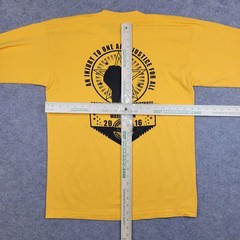 Bayside Shirt Mens Large Yellow Long Sleeve CBTU 2016 Convention Graphic Tee