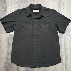 Grenade Gloves Snowboarding Black Pearl Snap Shirt Skater Grid Pattern SS Mens L