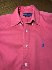 Ralph Lauren BLAKE Pink Short Sleeve Button-Down Shirt Used For 14Y+ Japan