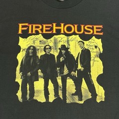 Vintage FireHouse Category 5 Signed Band T-Shirt XL Hanes Heavyweight Black