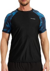 Men’s Rash Guard Swim Shirt UPF 50+ Quick Dry Loose Fit Surfing Fishing Tee