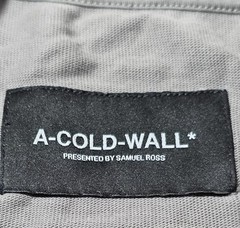 A-Cold-Wall Dark Slate Grey/Orange Studio Cotton T-Shirt, Size Medium