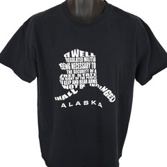 Alaska 2nd Amendment T Shirt Mens Size Large Black A Well Regulated Militia