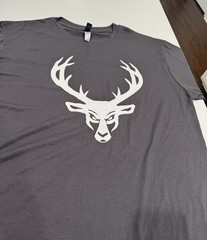Bucked Up Gray USA Graphic Logo Crew Neck Short Sleeve Men’s T-Shirt Size L