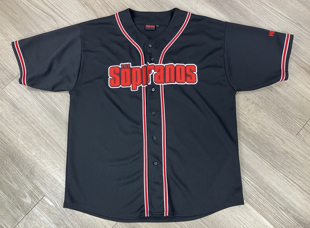 Vintage 90s The Sopranos Tony #1 Black Baseball Jersey Size XL HBO Exclusive